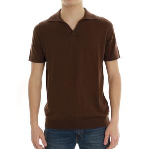 POLO IN MAGLIA MARRONE